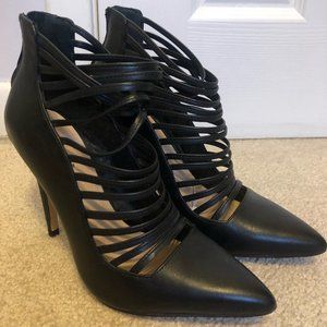 Black lace up heels